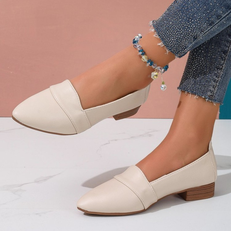Casual Sandal Leather - Slip-On-Schuhe für Damen, flache Damenschuhe in