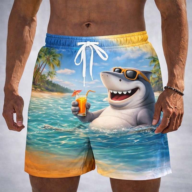 Trunks Board Surf - Lustige Badehose mit Tiermotiv für Herren,