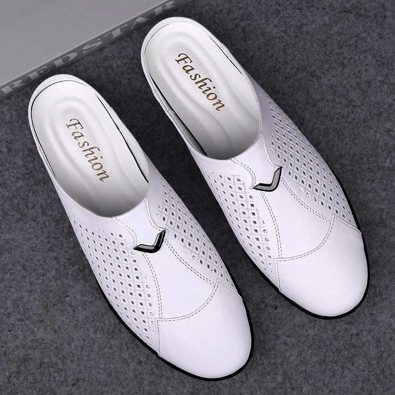 2024 erwachsene Sommer Halb Dr – Flip Flop Leather Men Bewertung und Preis