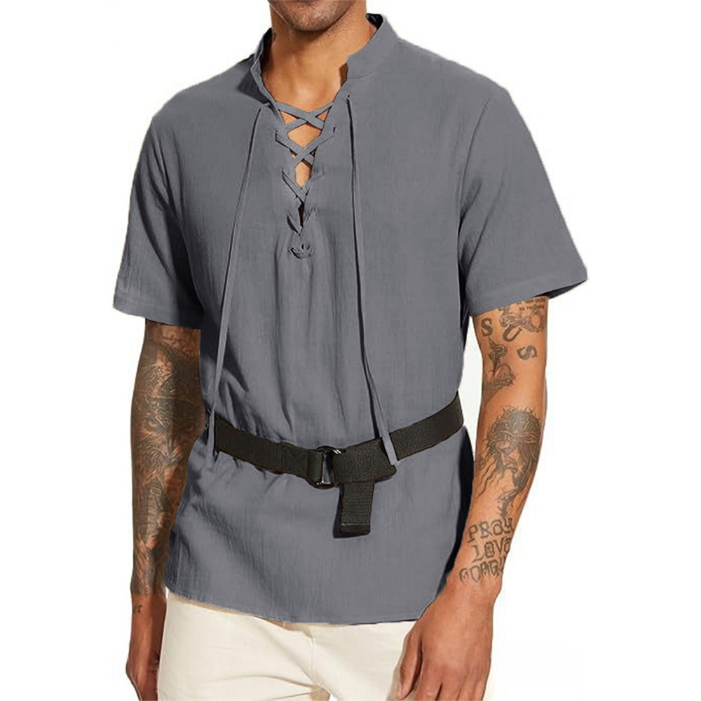 Herren-T-Shirt mit V-Ausschnit – Short Linen Drawstring Bewertung und Preis