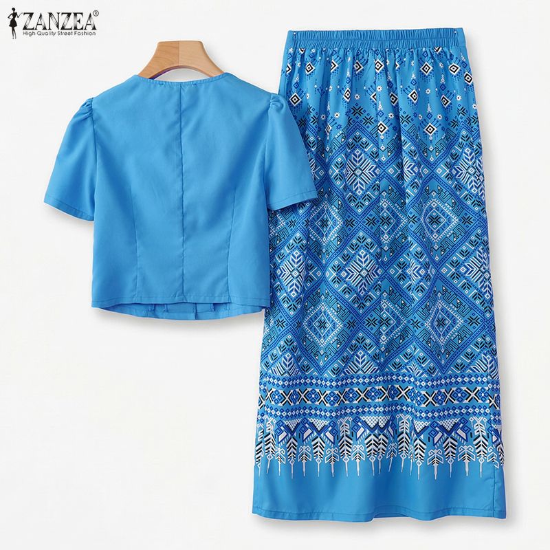 Sommer 2-teilige Sets ZANZEA Q – Shirt Camp Collar Bewertung und Preis